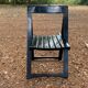 Black folding chair, italy 1960s