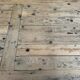Large table for 10 people - 3m long - antique top / industrial legs