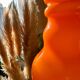 Vintage seventies orange opaline pendant light