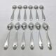 12 art deco mocha spoons made of silver metal