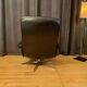 Leather swivel armchair, Denmark, 1960s