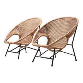 paire de fauteuils lounge modèle 600 par Dirk van Sliedregt pour Gebroeders Jonkers 1959