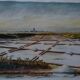 Watercolor " Salt marsh at dawn " . A. Dellis .