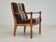 1970s, Danish design, oak wood armchair in furniture wool.