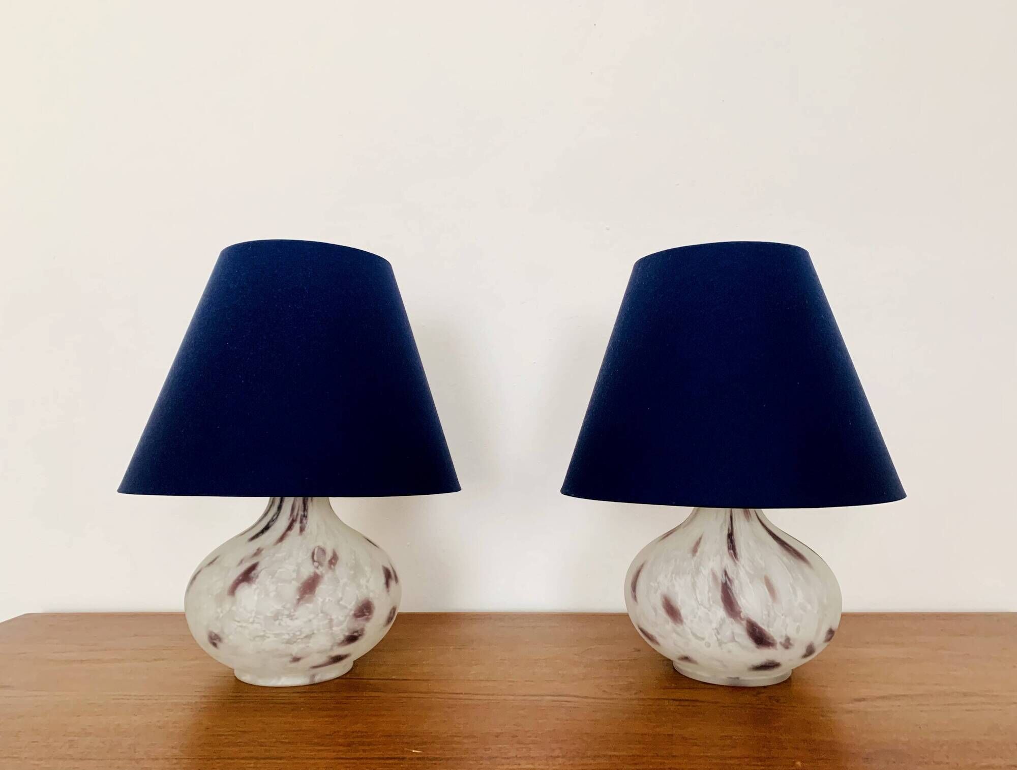 Set of 2 Glass Table Lamps by Peill and Putzler