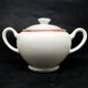 Art déco sugar bowl, cream ceramic, Poland, 1930s