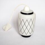 Black and white lantern suspension
