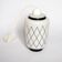 Black and white lantern suspension