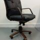 Fauteuil de bureau Scandinave westnofa en cuir