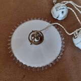 Goes up and down hanging lamp in opaline