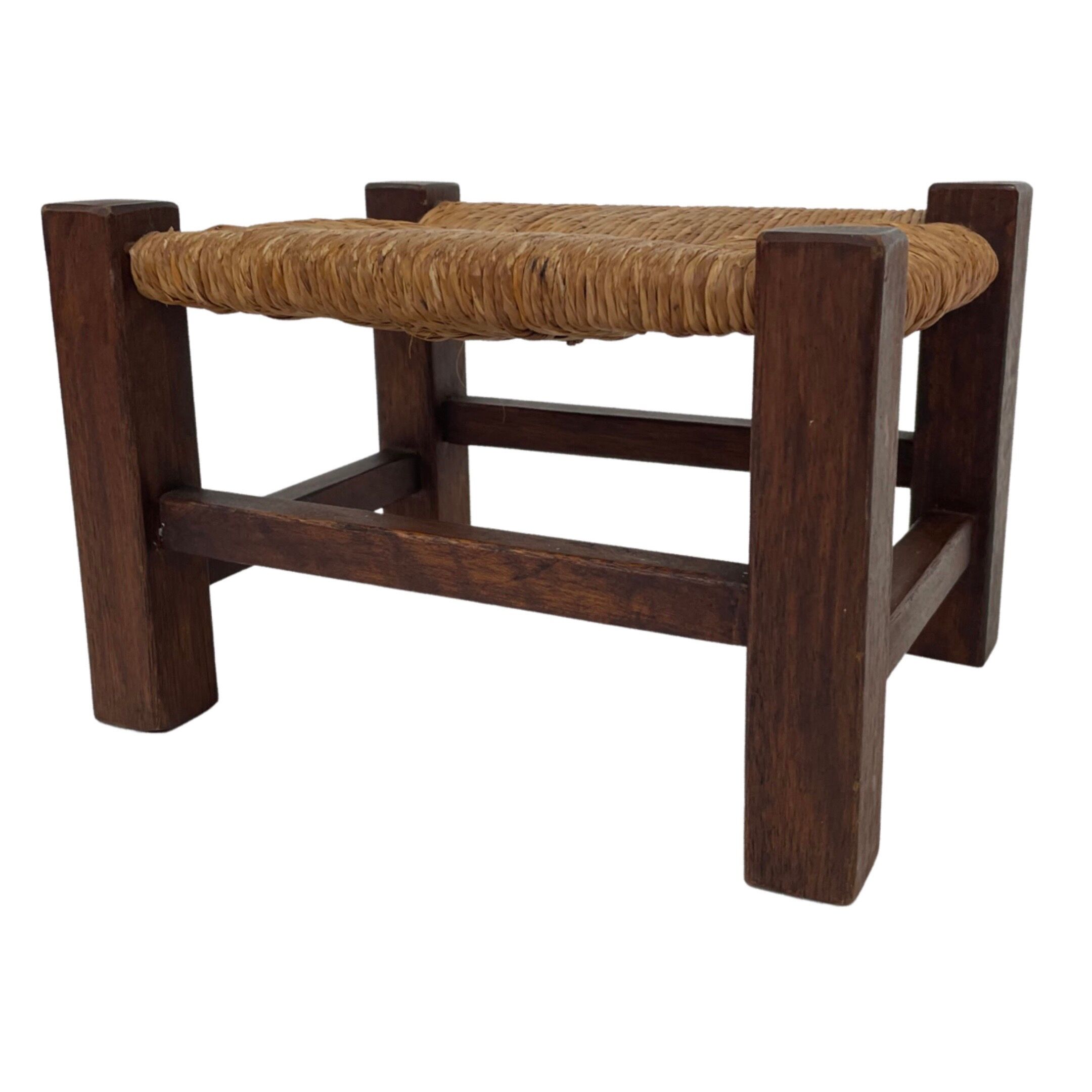 Vintage footstool stool minimalist