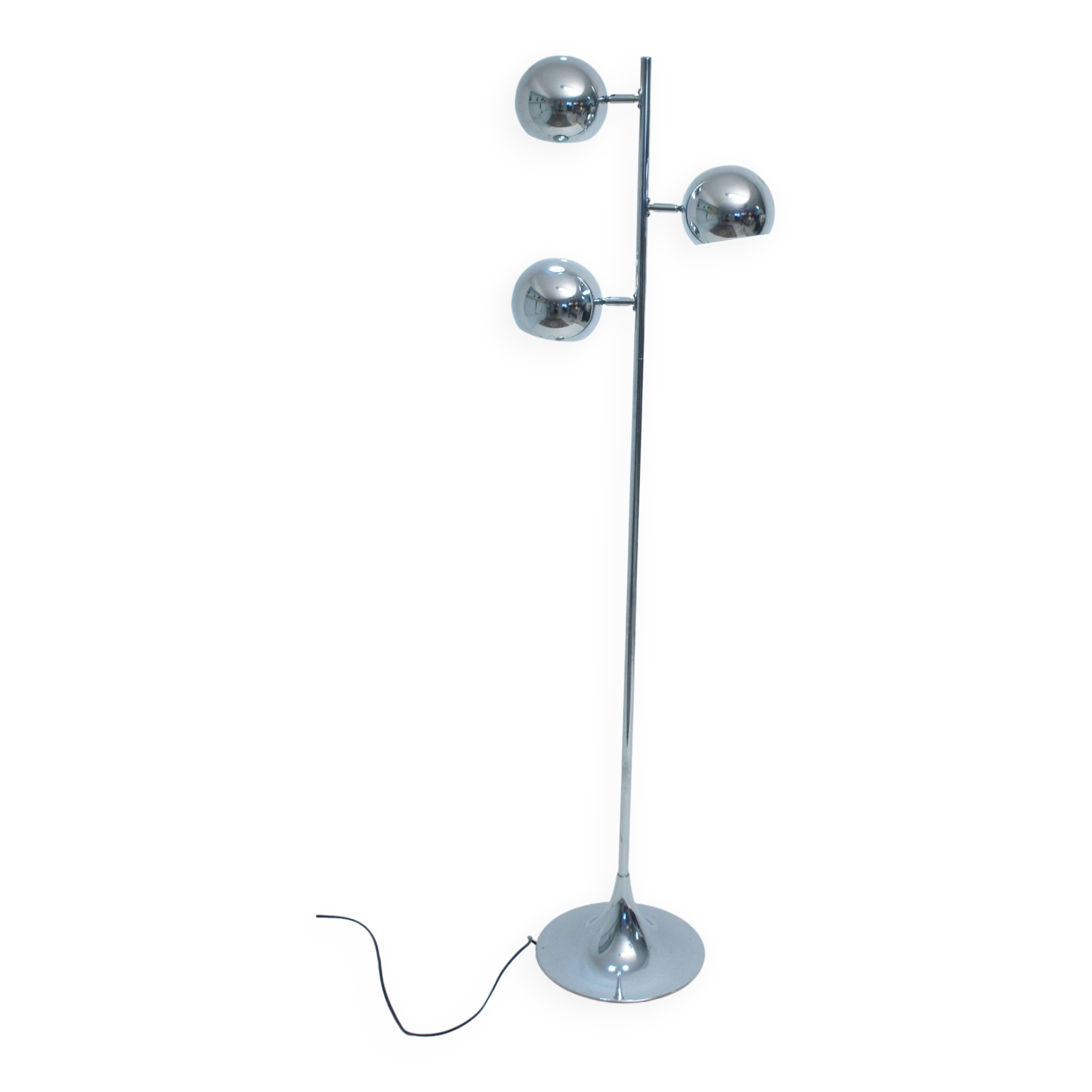 Chrome floor lamp 3 globes