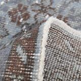 6x10 Rug For Living Room Bordered Blue Turkish Vintage Area Rug, 184x301Cm SK 1512