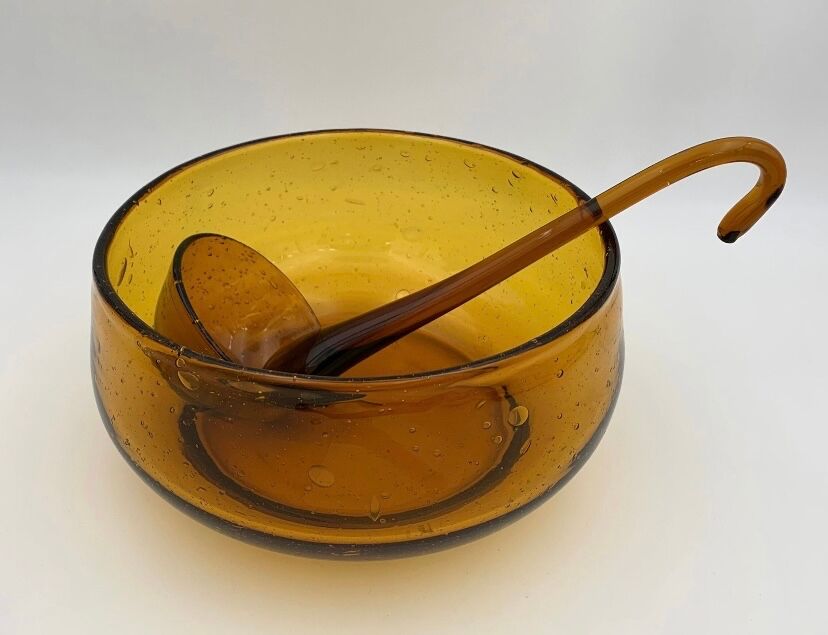 Vintage sangria, glass punch cut Biot, 1970s