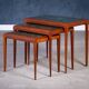 Nest of teak tables, 1960s, Set of 3
