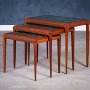Nest of teak tables, 1960s, Set of 3