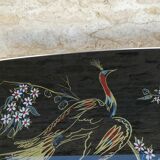 Coffee table from the 50s, tropical bird decor