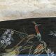 Table basse des années 50, décor oiseaux tropicaux