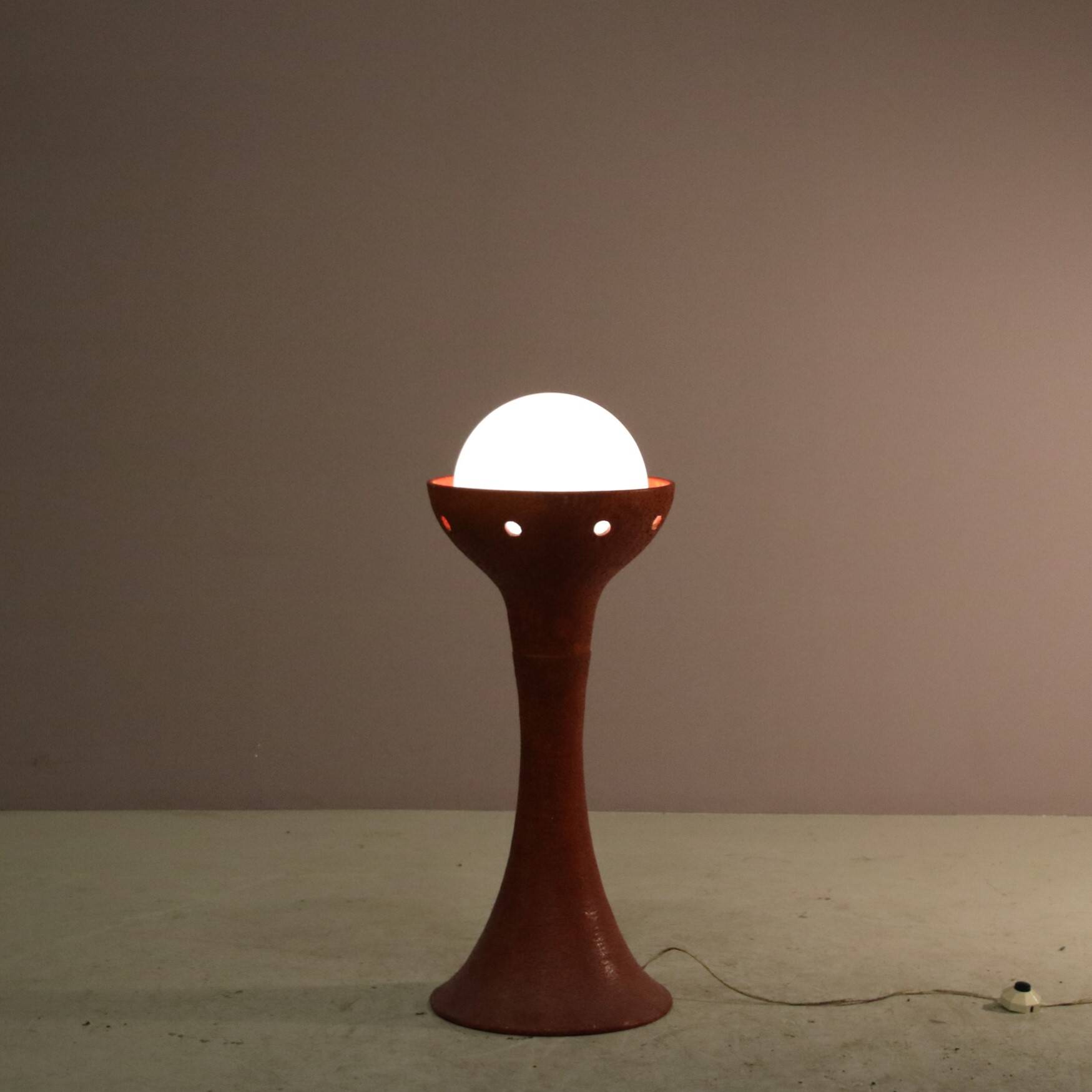1970s Ceramics floor lamp by Doria Leuchten, Germany