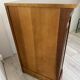 French vintage corner cabinet in solid wood by Ernest Ménard.