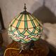 lampe bronze et laiton art nouveau 1900  et un abat jour en pate de verre e