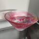 Large salad bowl / bowl in blown glass - pink and purple tones