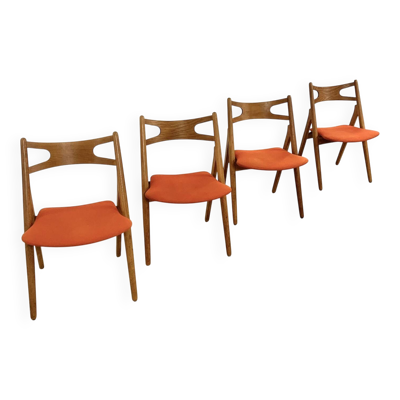 Chaises de salle à manger Hans Wegner par Carl Hansen, années 1960