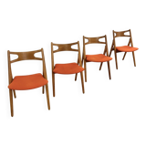 Hans Wegner Dining Chairs by Carl Hansen, 1960s