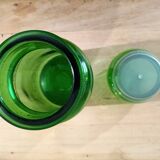 Green retro glass candy box