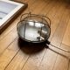 Industrial porthole wall light in Bakelite with glass globe.