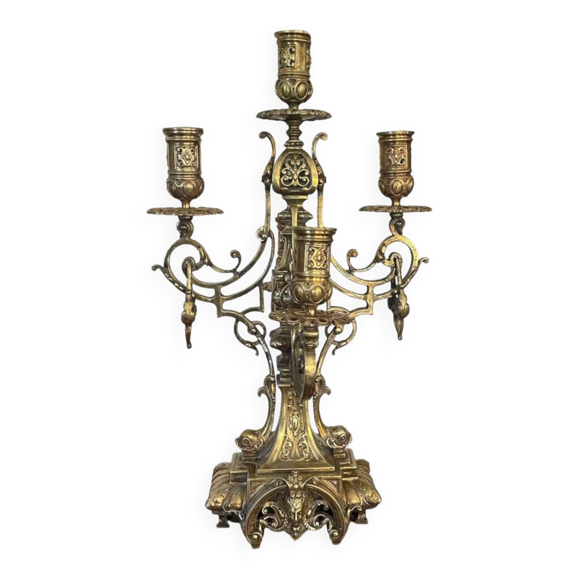 19th century gilded bronze candlestick