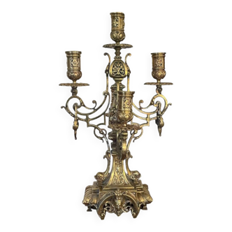 19th century gilded bronze candlestick