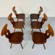 6 vintage 60s bistro-look dining chairs