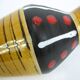 West Germany vase - black and red ochre graphic decor - Scheurich Keramik - vintage 60s