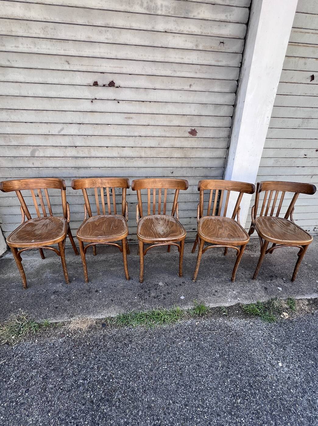(Lot) 5 Anciennes Chaises Bistrot