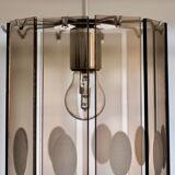 Lustre Gino Vistosi, verre et acier, Italy, circa 1970