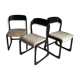 Lot de 3 chaises traîneau
