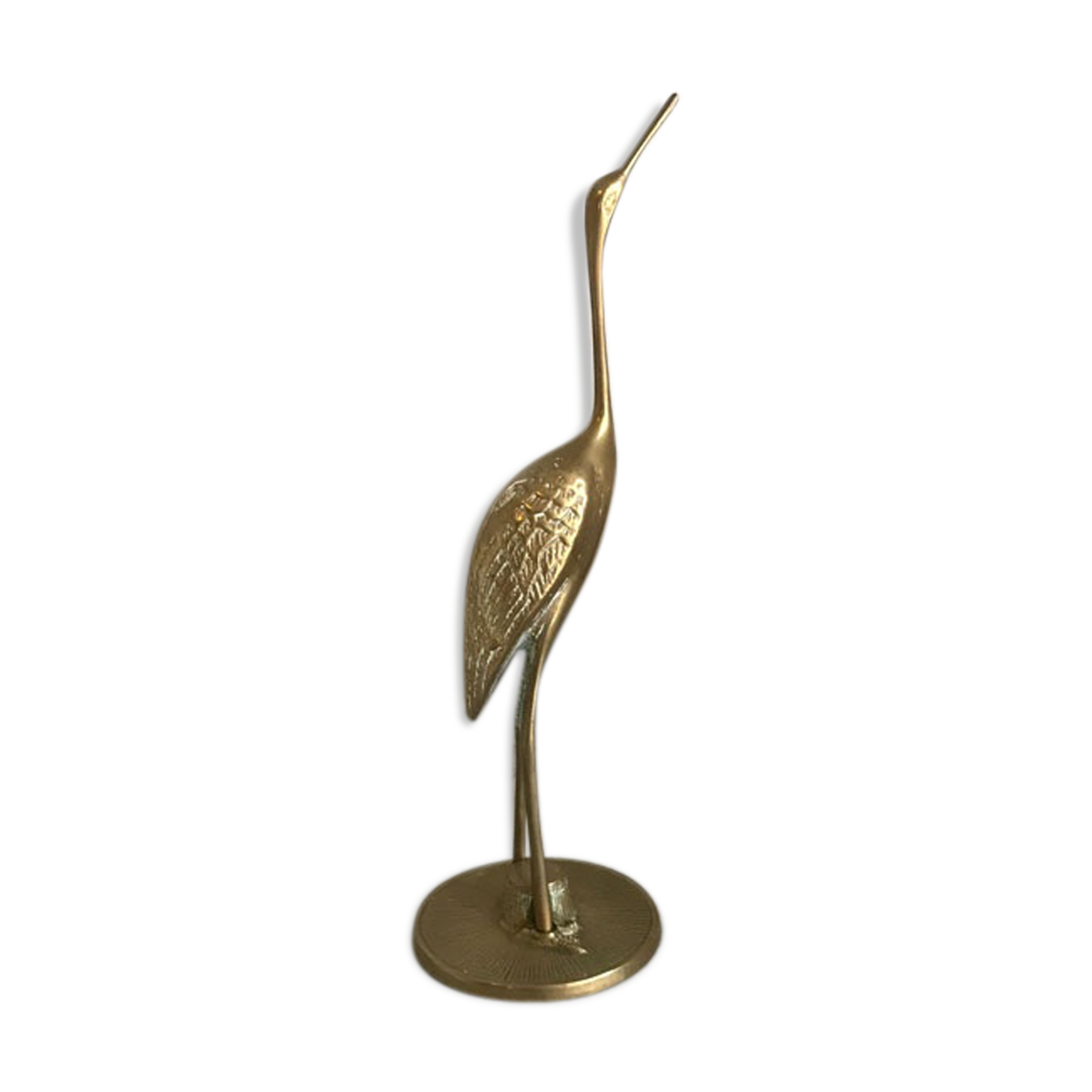 Vintage brass heron