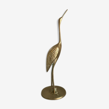 Vintage brass heron