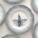 6 antique dessert plates in "Marine" faience from Orchies