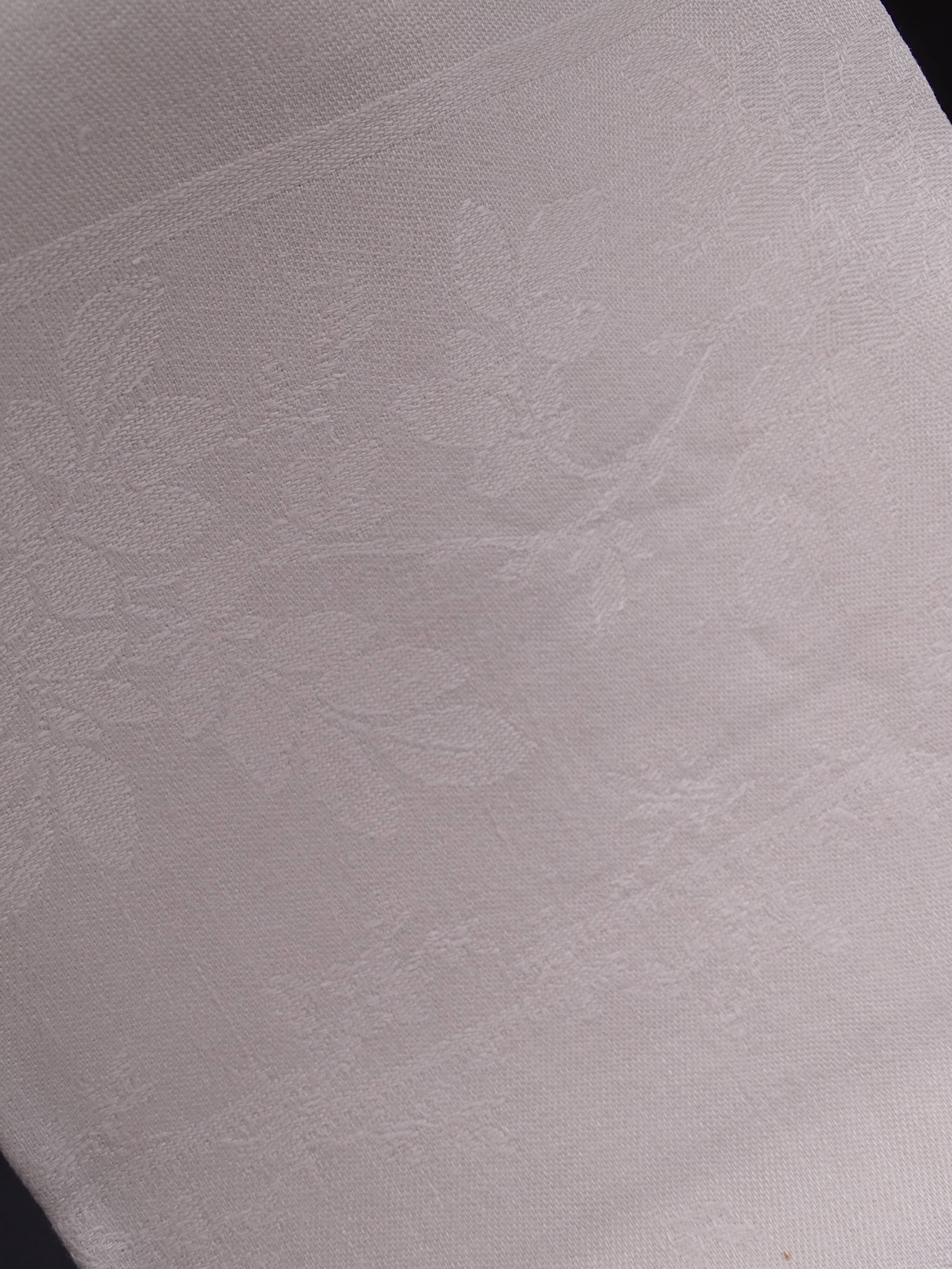 12 monogrammed cotton pad towels AL - Circa 1900