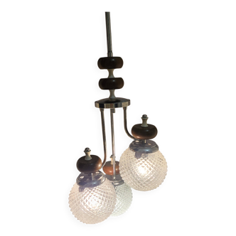 Suspension cascade 3 globes et chrome