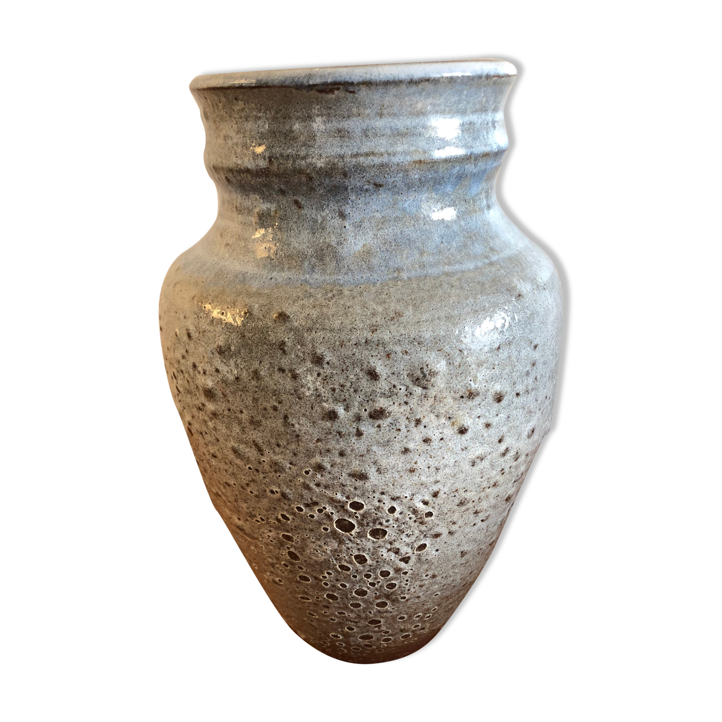 Blue grey sandstone vase