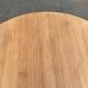 Table à manger scandinave ronde extensible décapée en teck 115cm