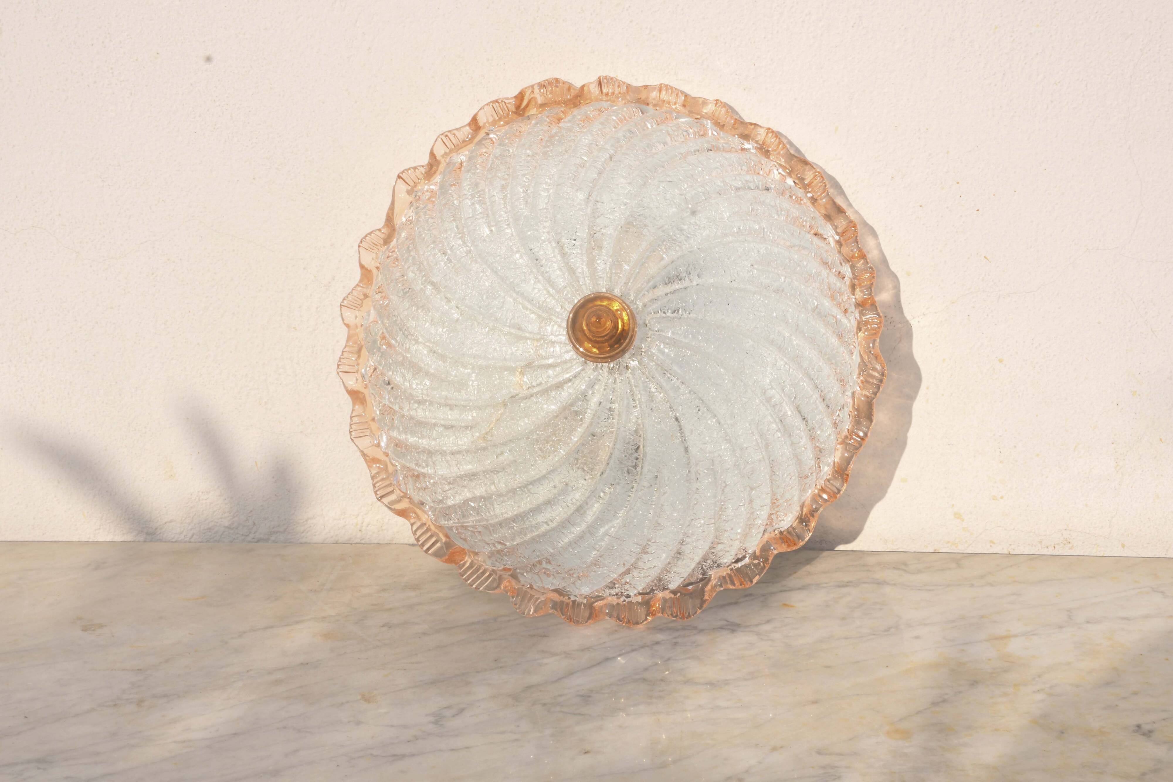 Lustre en verre de Murano Lady Pink, Murano, 1970