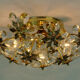 Palwa ceiling fixture glass blossom light 1970s