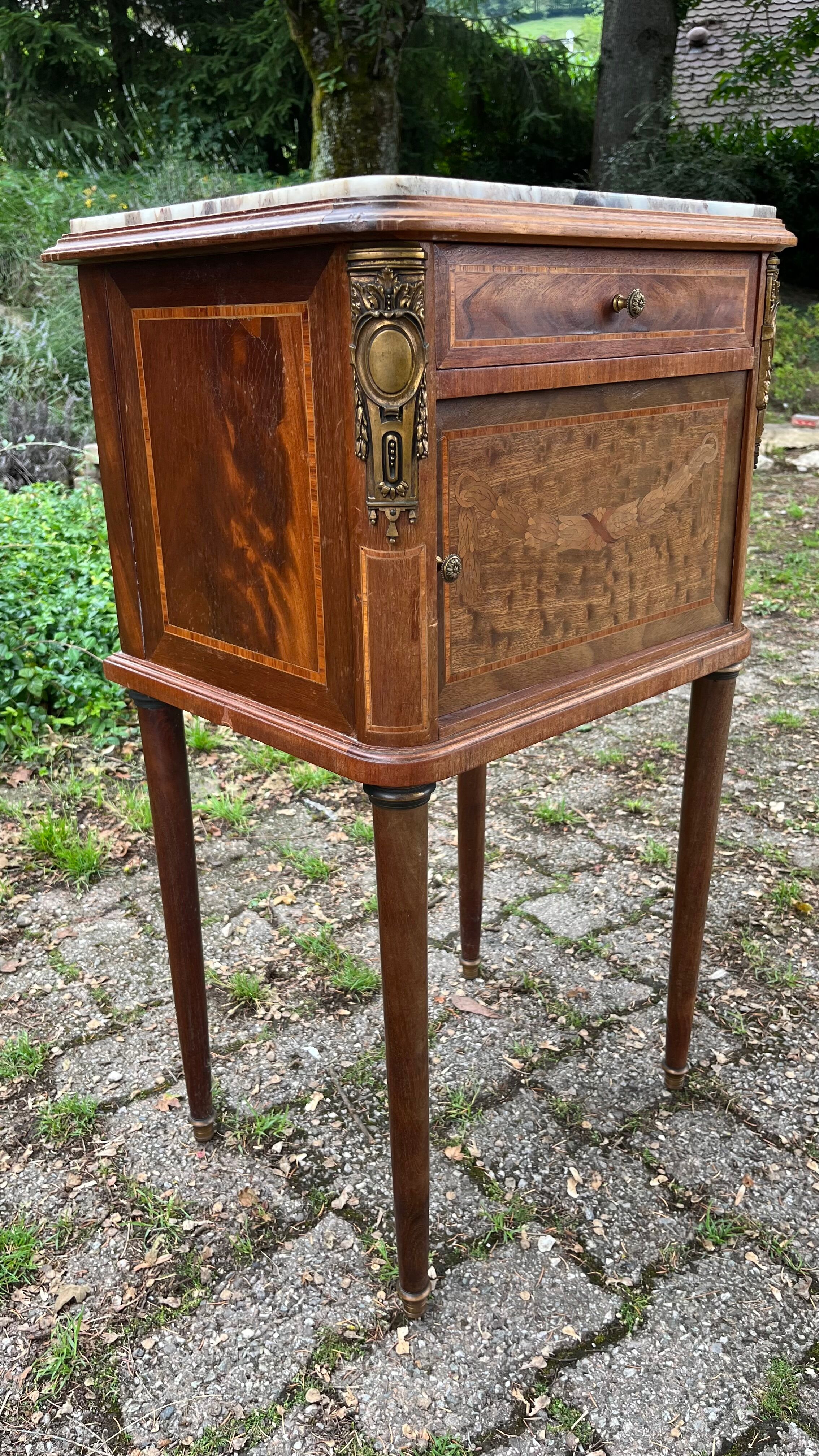 Vintage high bedside table