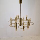 Mid Century Chandelier Designed by Sciolari, 1970's (2 available)