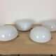 Set of 4 wall light opaline balls, half spheres