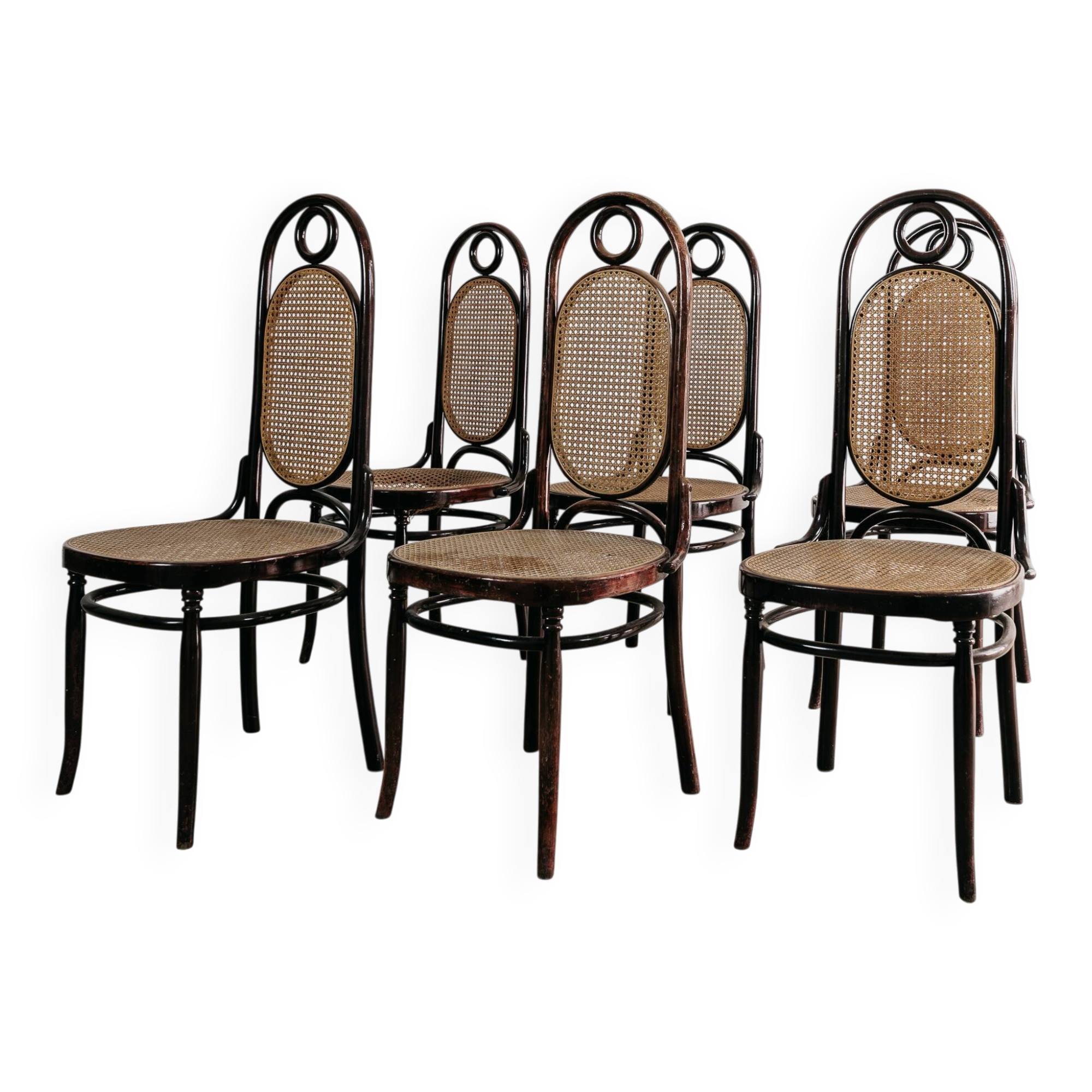Dining set with 6 vintage chairs from the 1950s, Sautto & Liberale.